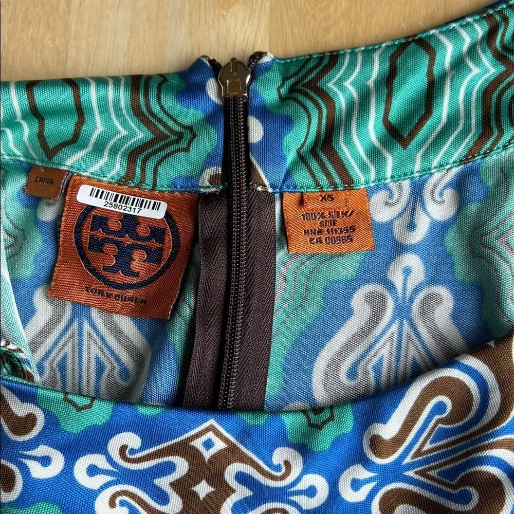 Tory Burch Vibrant Silk Mini Dress